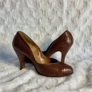 True Vintage Andrew Geller Lizard Skin Heels